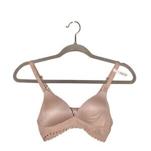 Aerie Lace Trim Bra in Tan